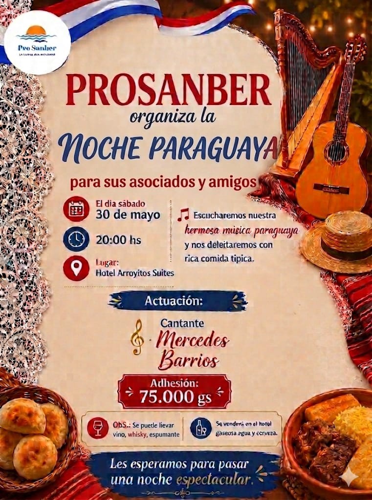 Noche Paraguaya — Pro Sanber (asociados y amigos)